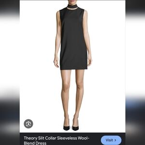 Theory Slit Collar Dress